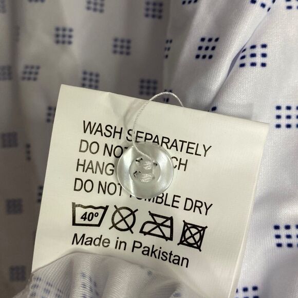 Collars & Co Polo Shirt Mens 3XL Oracle White Dress Collar Golf Preppy Stretch - Picture 6 of 7